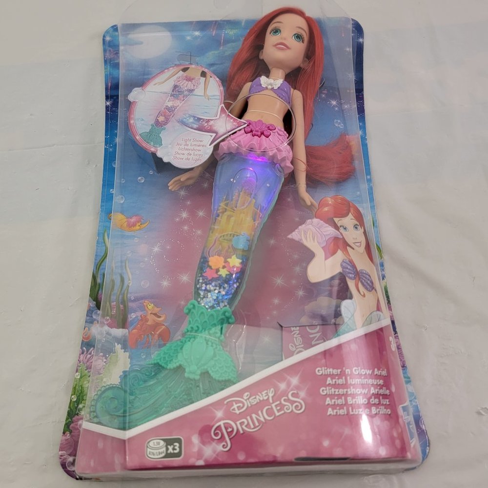 Disney Princess Glitter ‘N’ Glow ARIEL Doll - Hasbro Disney Princess Doll - Picture 6 of 16